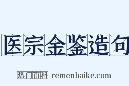 医宗金鉴造句是什么意思的图片